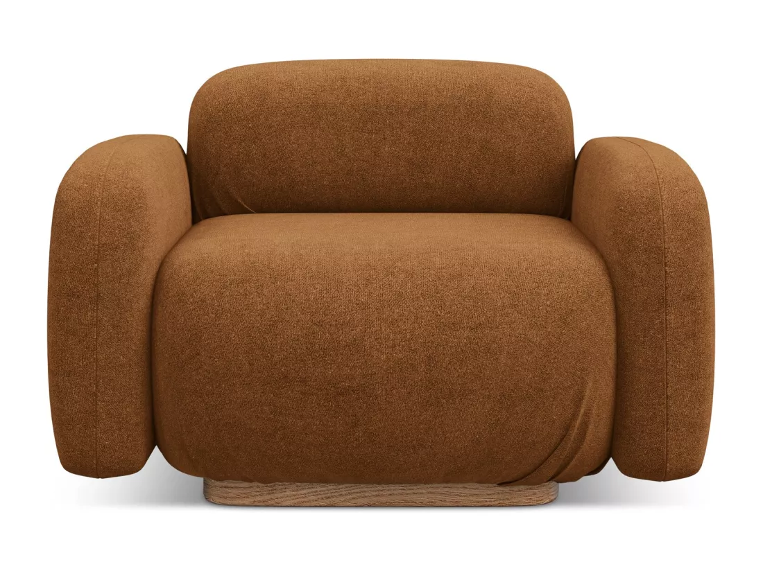 Fauteuil en Bouclé - terre cuite - AILANI