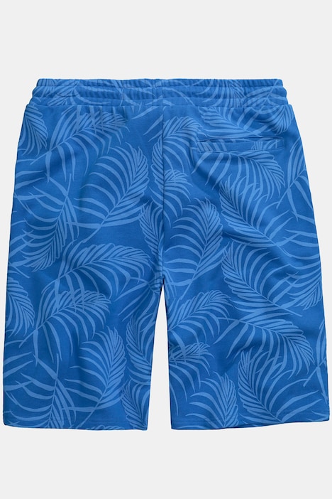 JP1880 Sweatbermuda, Palmenblätter-Print, Elastikbund, bis 8 XL