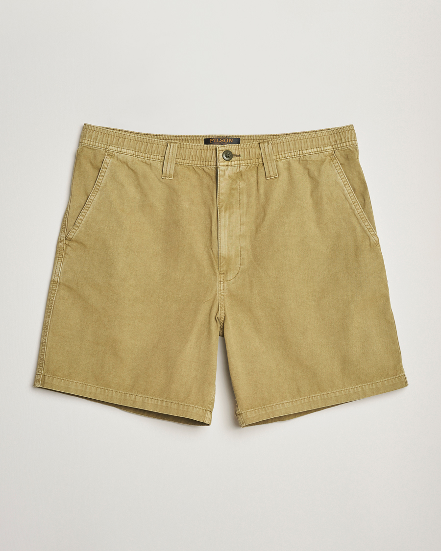 Filson Oakville Canvas Shorts Slate Olive