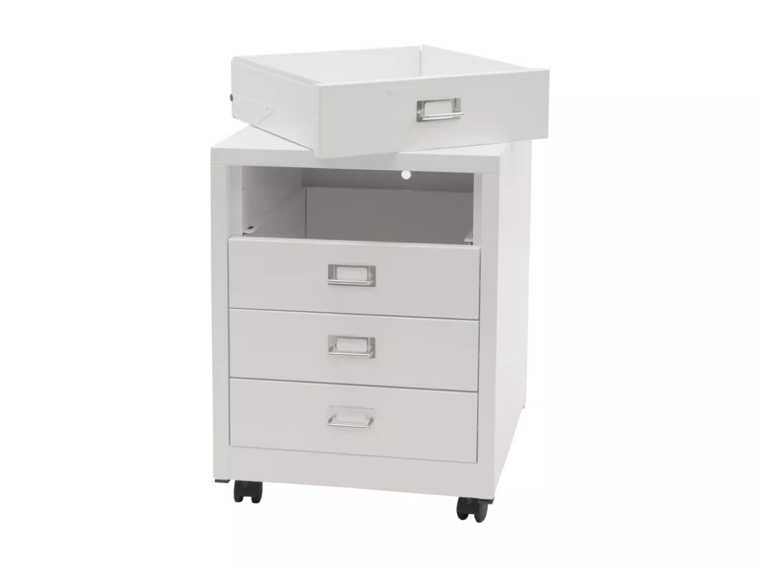 Caisson à roulettes MCW-L49, blanc