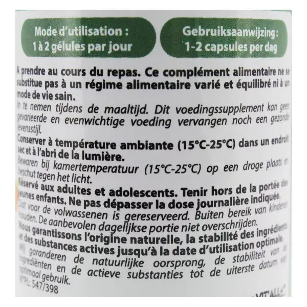 Vit'all+ Ginseng Siberiano 300mg Orgânico 60 Cápsulas Vegetais
