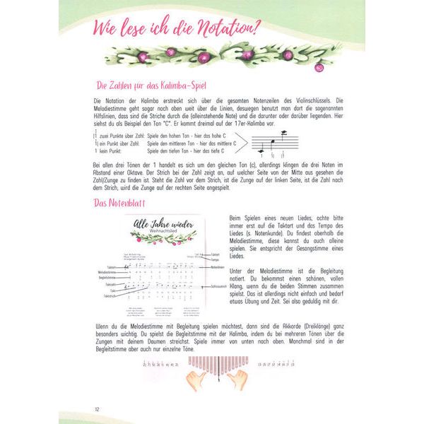 Claudia Groß Kalimba Weihnachtsliederbuch