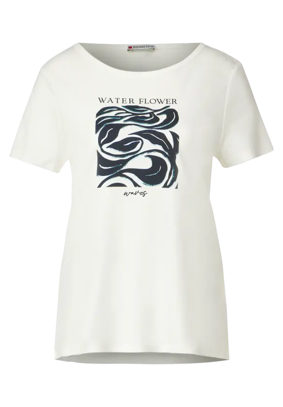 Partprint T-Shirt - off white