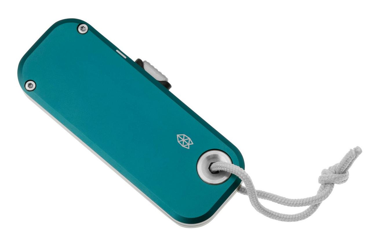 The James Brand The Palmer, Emerald Aluminum, White Lanyard KN121249-00 utility mes