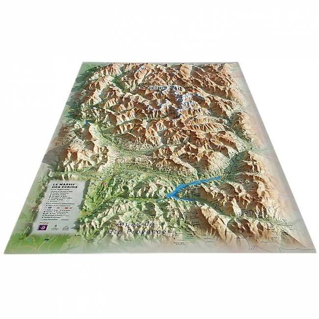 3D MAP - RELIEF ECRINS 61X41