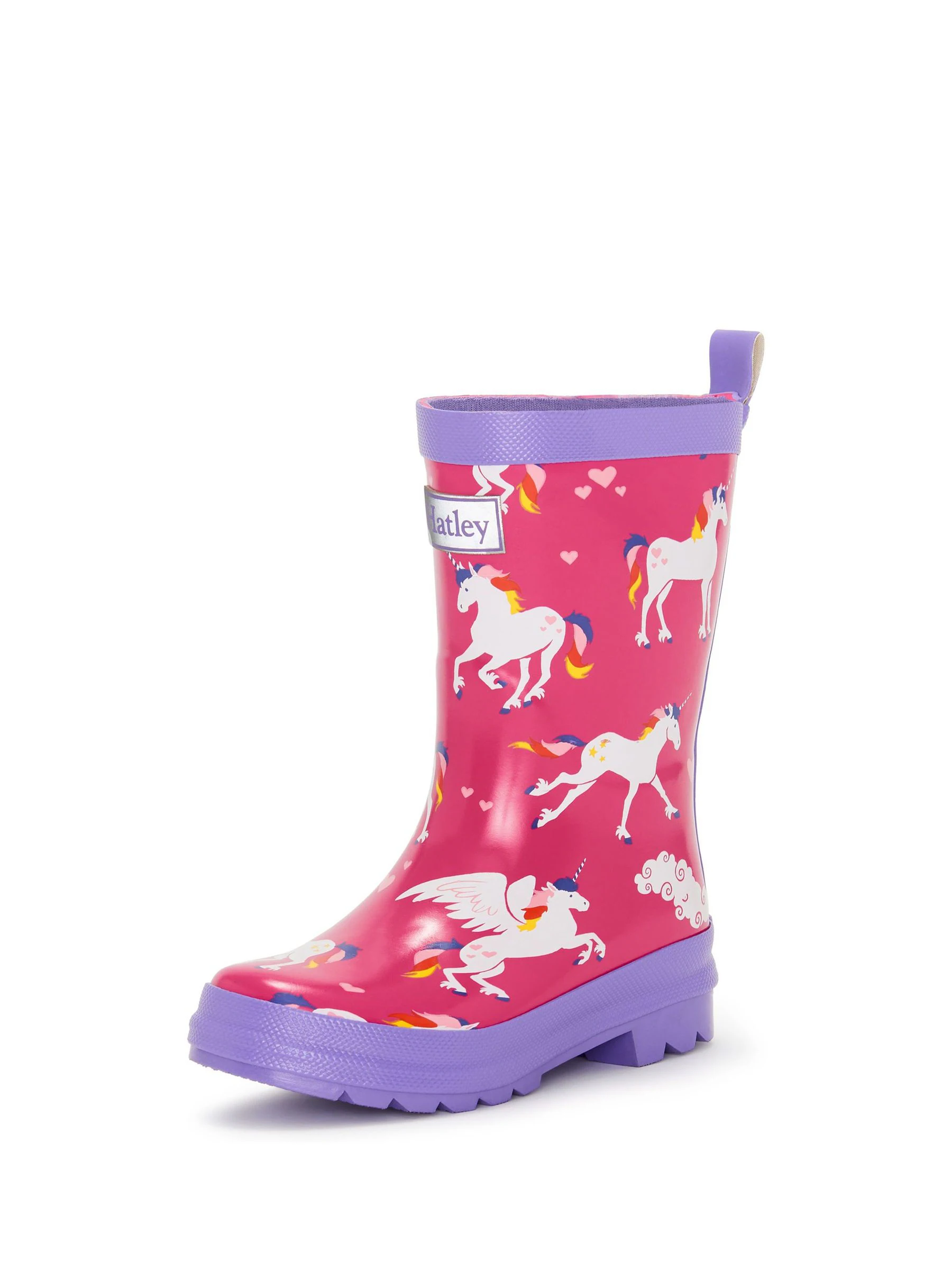 Roze - Hatley Pink Shark Frenzy Rain Wellies