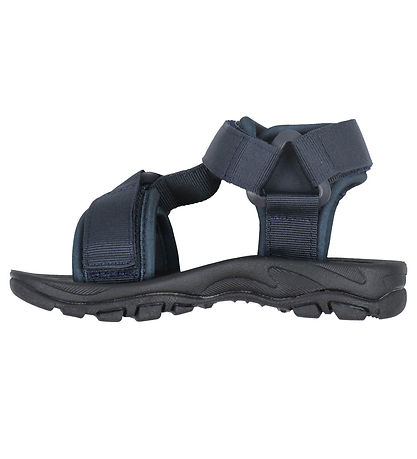 Pom Pom Sandalen - Trekking Klettband - Navy