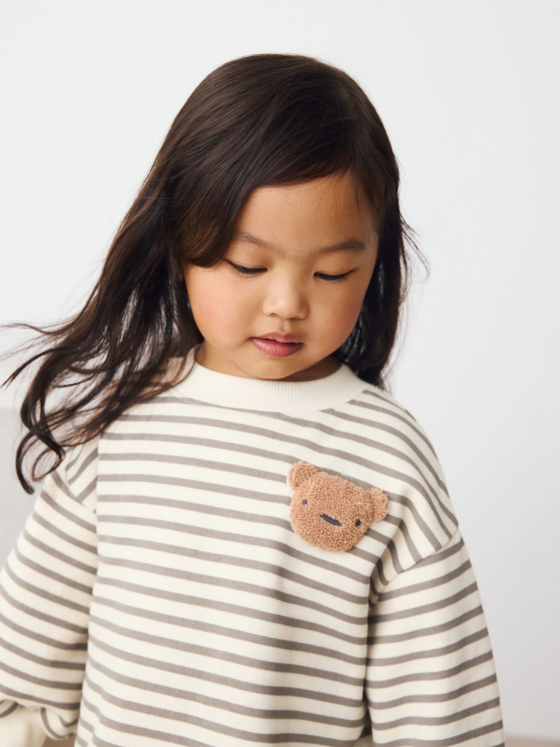 Gestreepte Teddybeer - Relaxte sweaterjurk (3mnd-7jr)