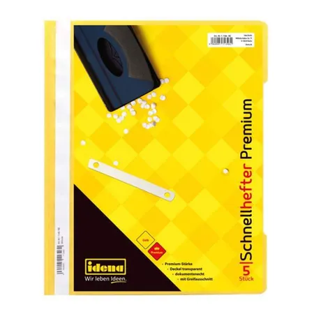 Idena Schnellhefter A4 PP 5er Premium gelb