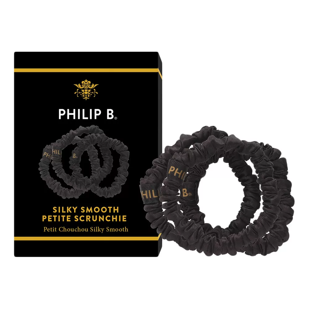 Philip B Petite Black Scrunchie - 3 stk.