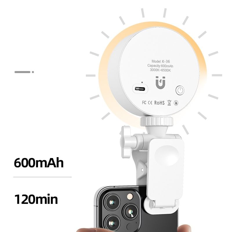 HOMTEC - USB oplaadbare clip-on LED-lamp
