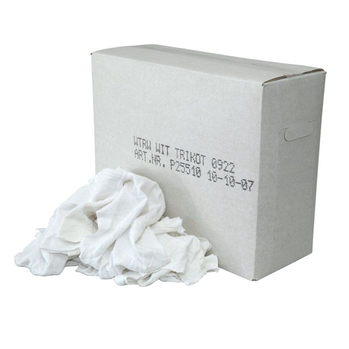 Poetsdoeken P25510 Wit Tricot WTRW  witte tricot wit gesneden 10kg (P25510)