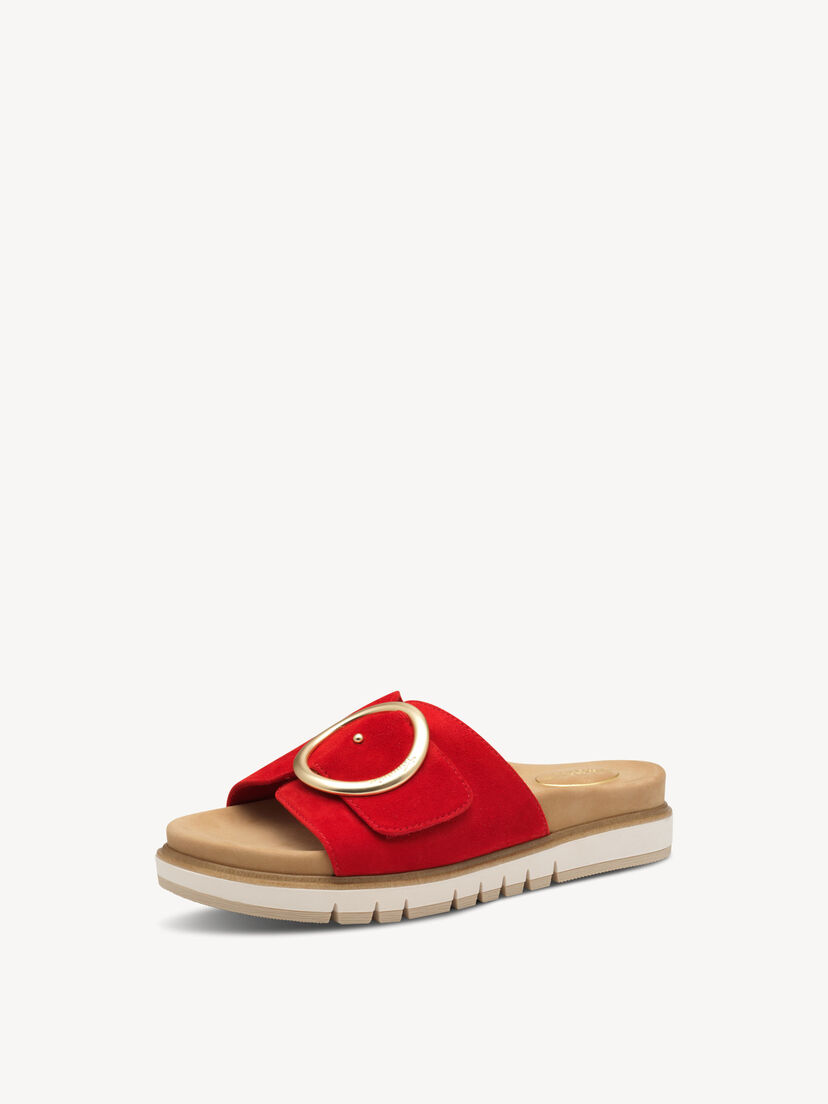 Leren Slipper - rood