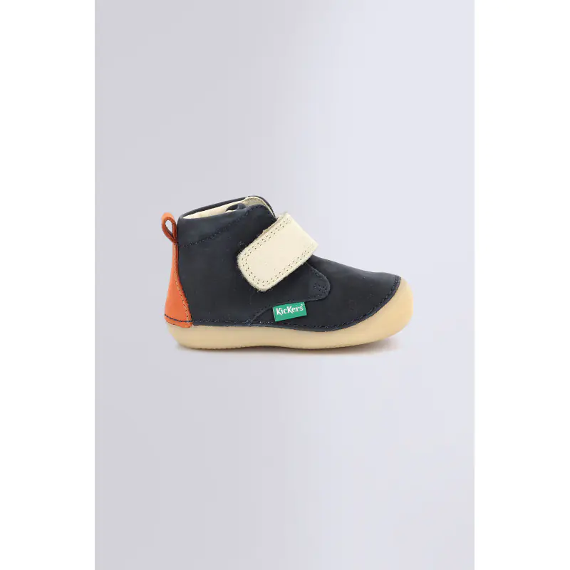 Sabio Marine beige orange BOTTILLONS Cuir Garçon