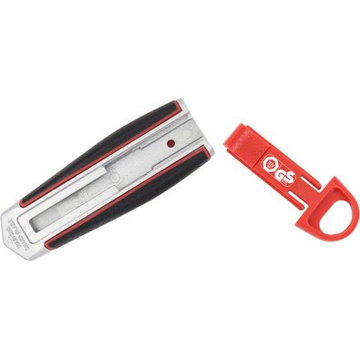 Cutter de sécurité Long Blade, lame: 18 mm, rouge/noir