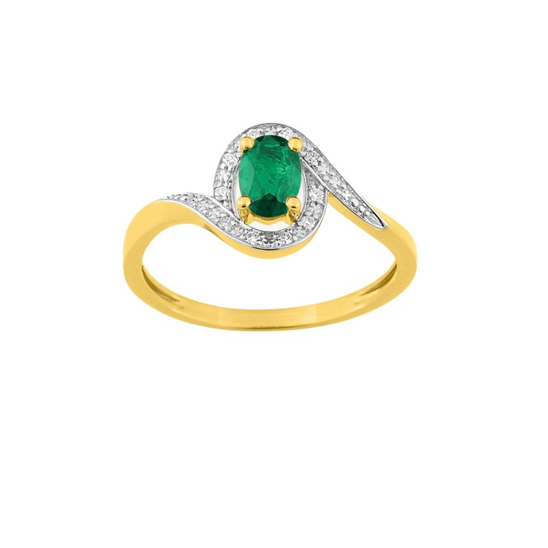 Bague femme - Emeraude - Or 18 Carats