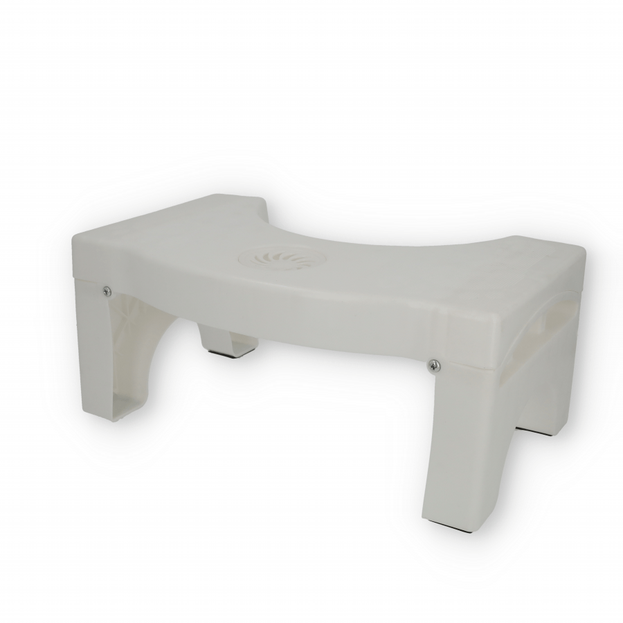 (40x18cm) Toiletten Hocker Schemel WC Trittbrett - Weiss