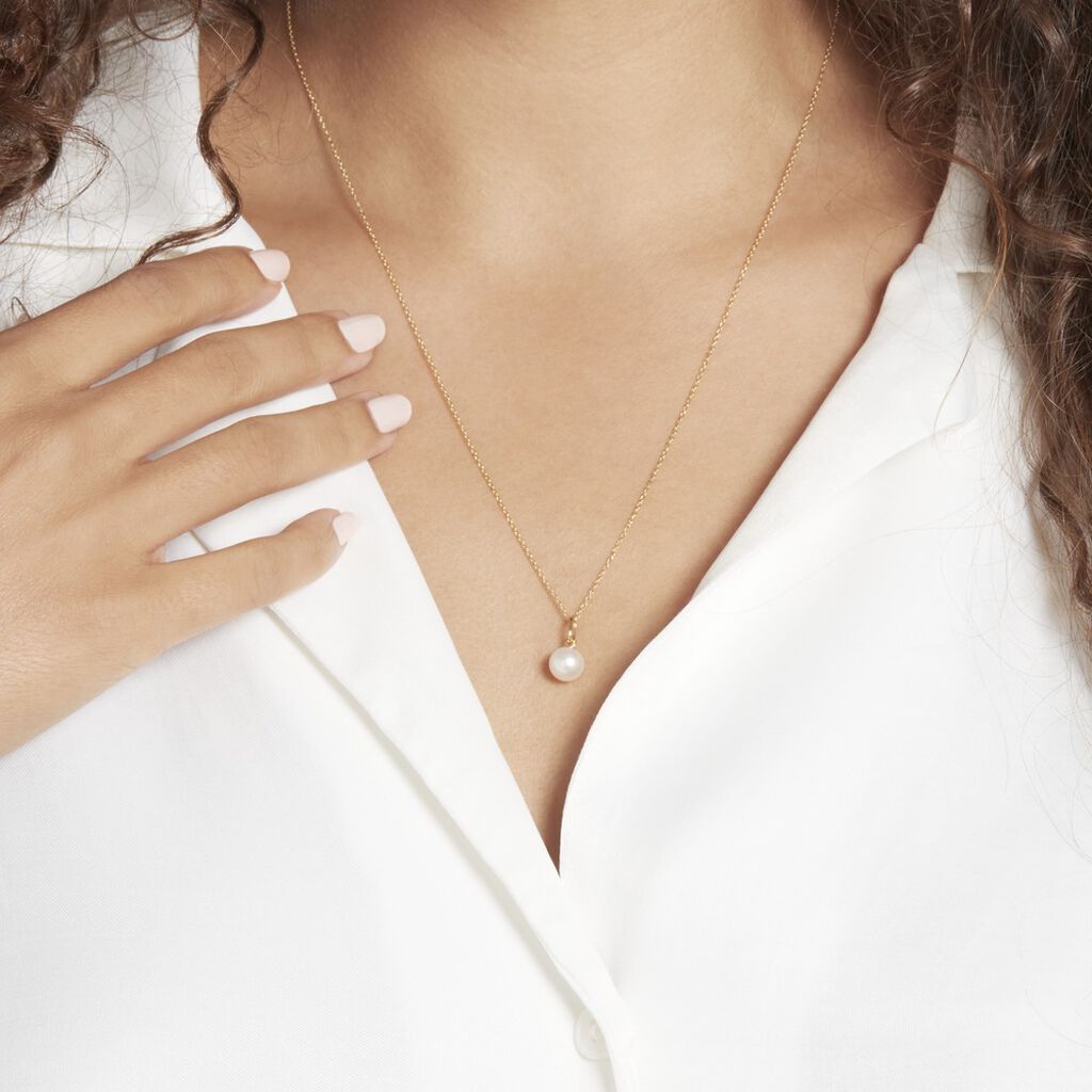 Pendentif Lenonie Or Jaune Perle De Culture