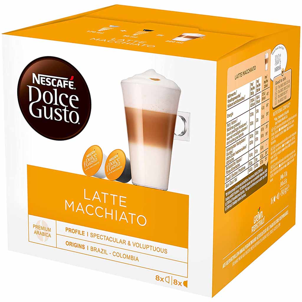 Nescafe Dolce Gusto Kapseln Latte Macchiato 8 Tassen 183,2g MHD:30.6.25