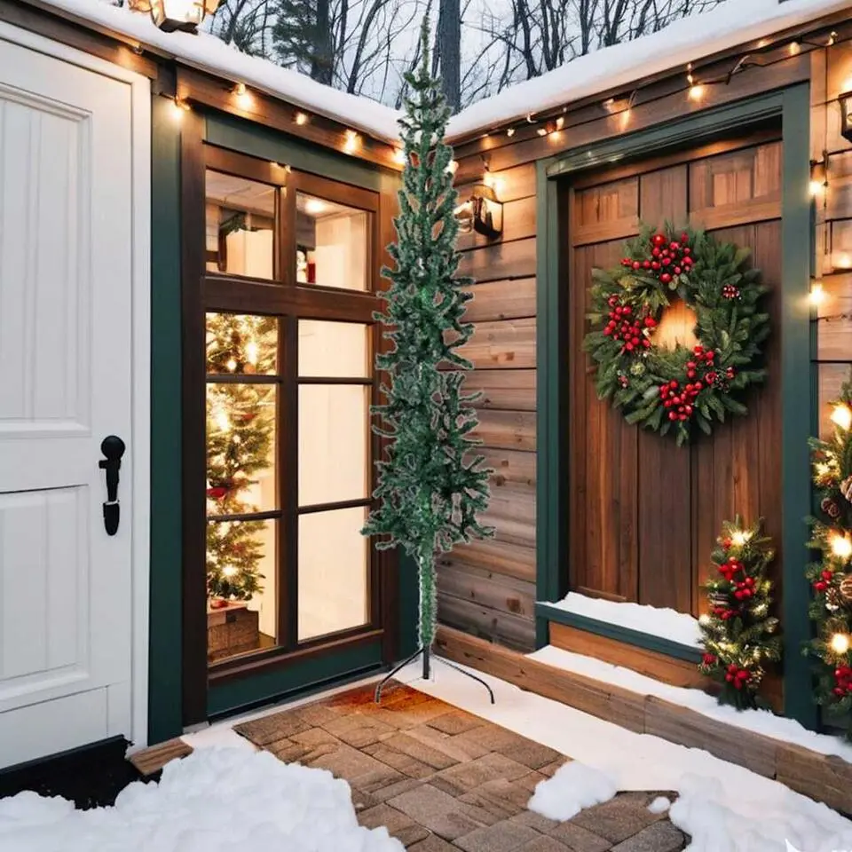 vidaXL - Halve Kunstkerstboom - Groen - 240 cm