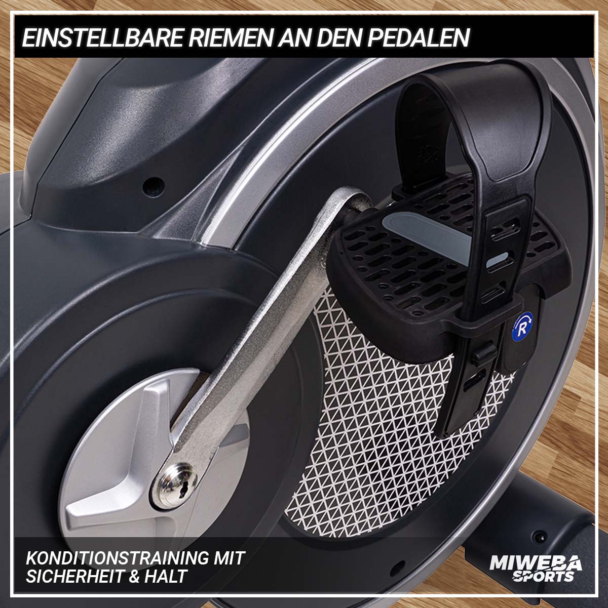 Miweba Sports Liegeergometer ME700, Heimtrainer mit Herzfrequenzkontrolle, Lautsprecher, Pulssensor