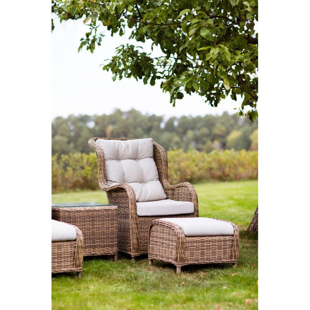 LOUNGEBORD SUNFUN INA KUNSTROTTING MELERT NATUR 50X50X45 CM