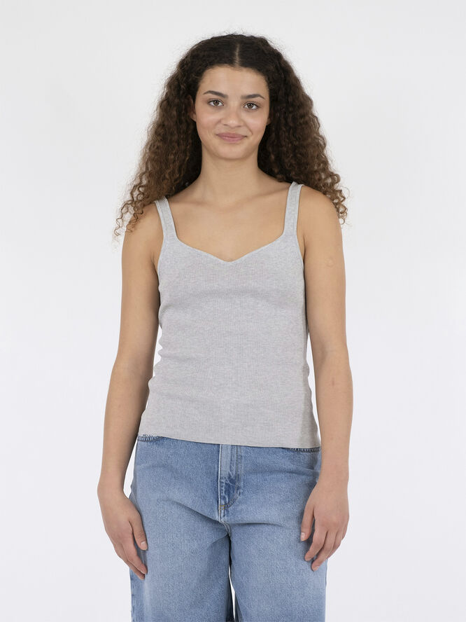 Neo Noir Hanora Knit Top Light grey melange