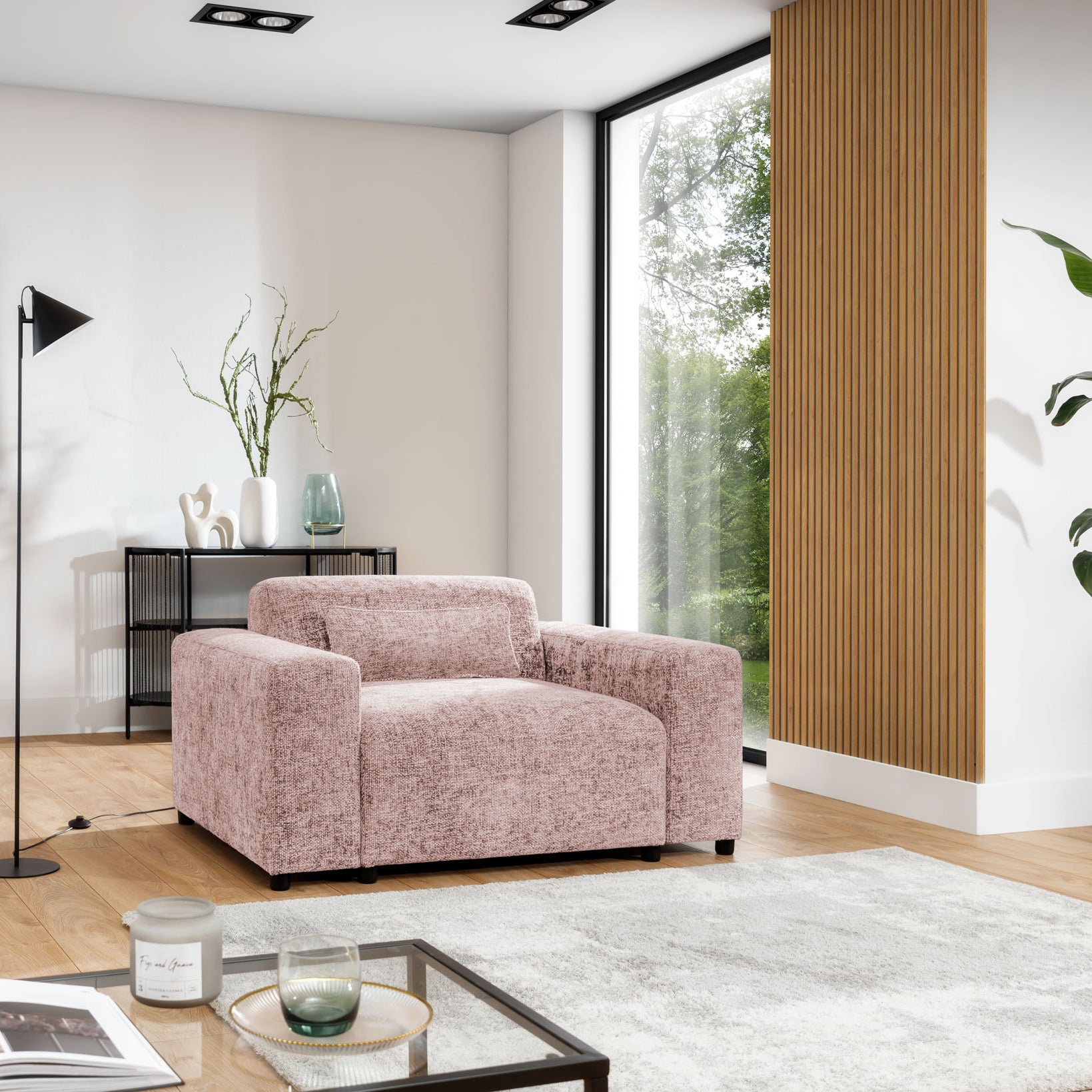 by fonQ Velura Fauteuil - Chenille - Oudroze