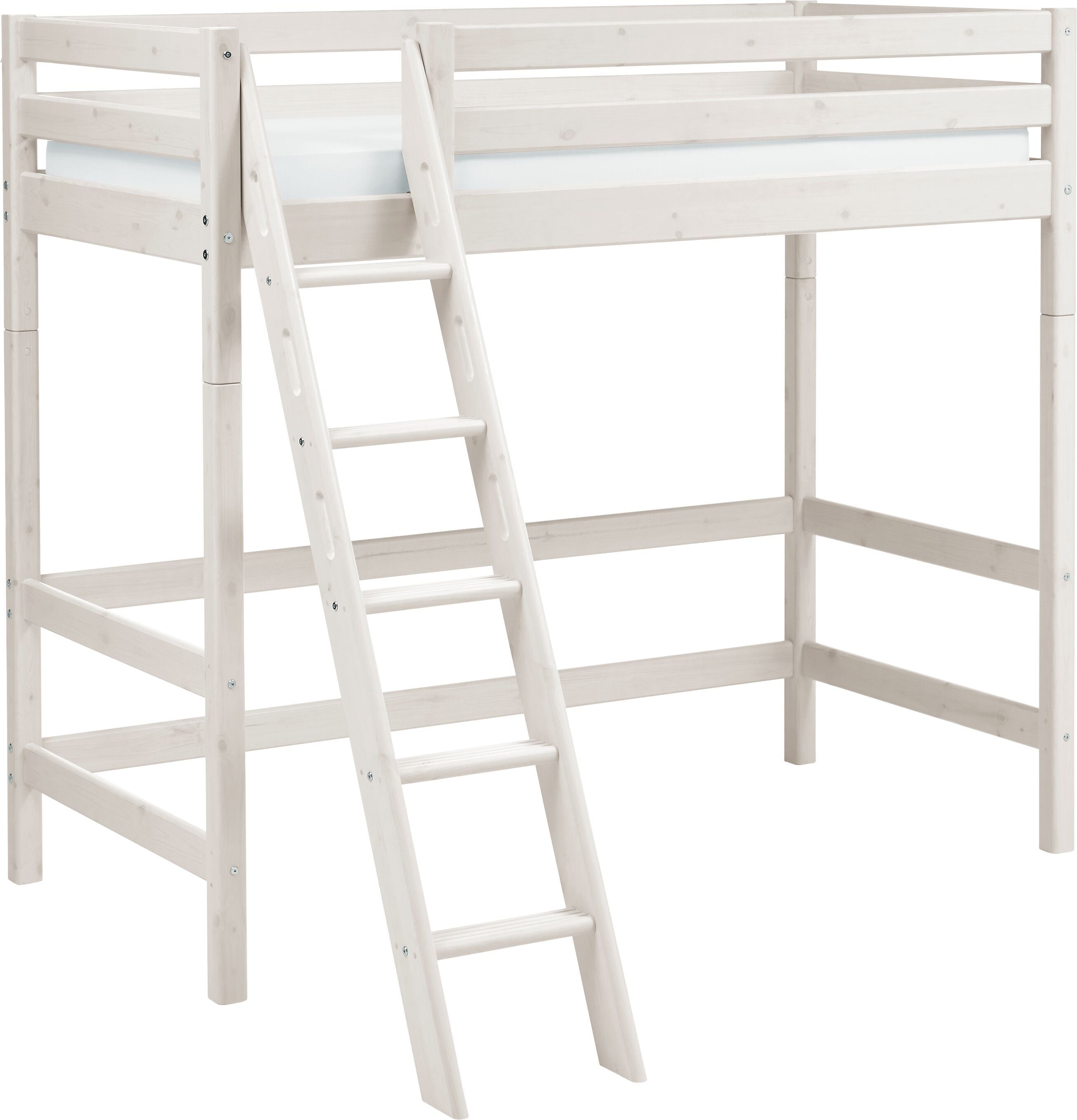 Flexa CLASSIC Hochbett - White Wash / B: 179.0 cm x T: 210.0 cm x H: 185.0 cm