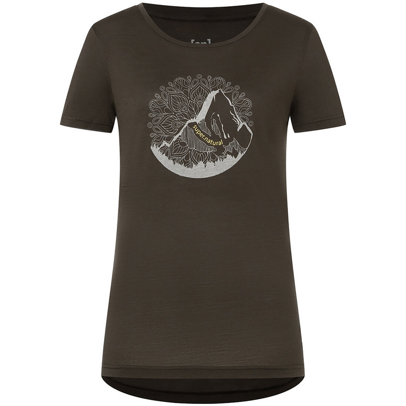 Super.Natural Damen Mountain Mandala Tree T-Shirt