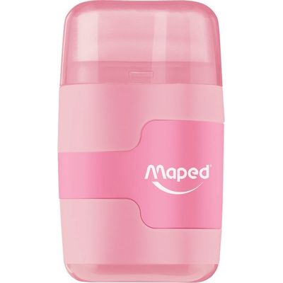Maped Connect Pastel - Taille-crayons 2 trous Gomme 2-en-1 - disponible dans différentes couleurs