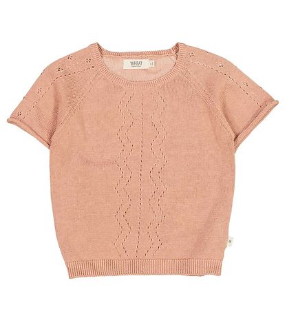 Wheat Strick T-Shirt - Strick - Bella - Rose Dawn m. Lochmuster