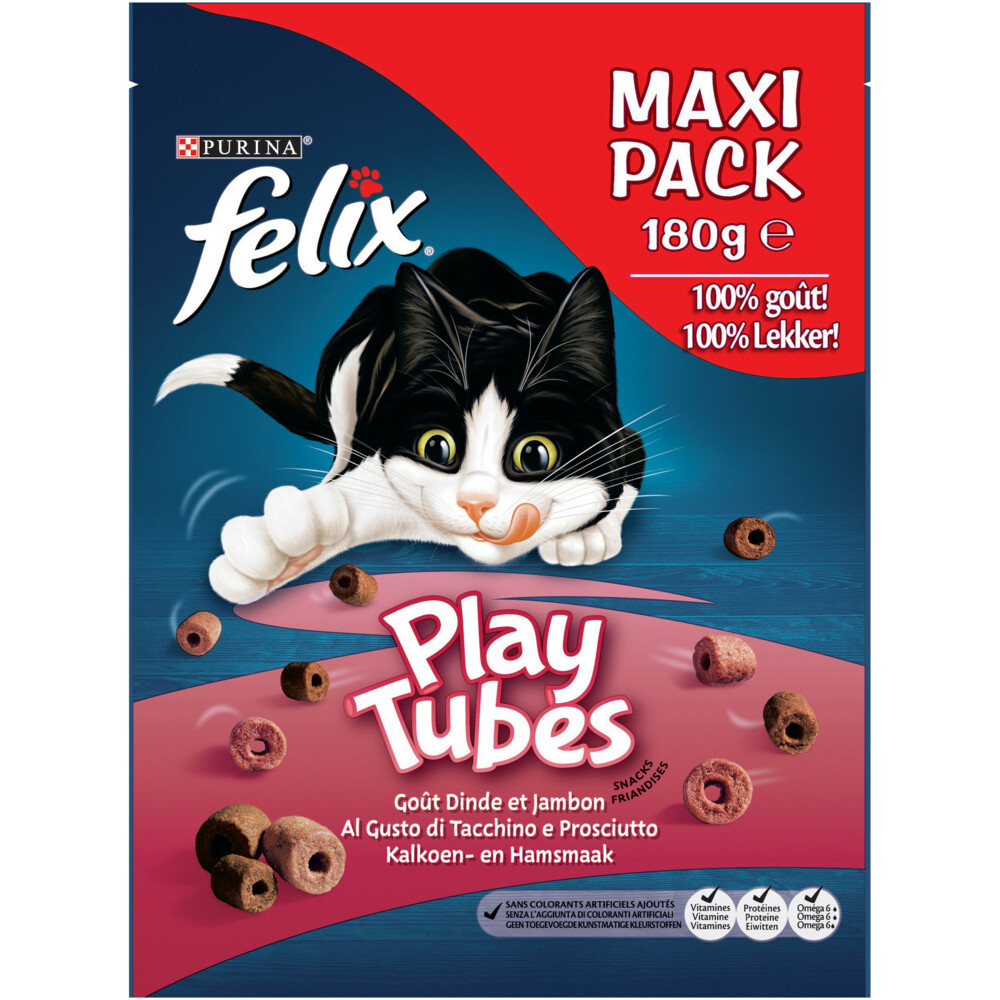 Felix Play Tubes Kalkoen - Ham180 gr