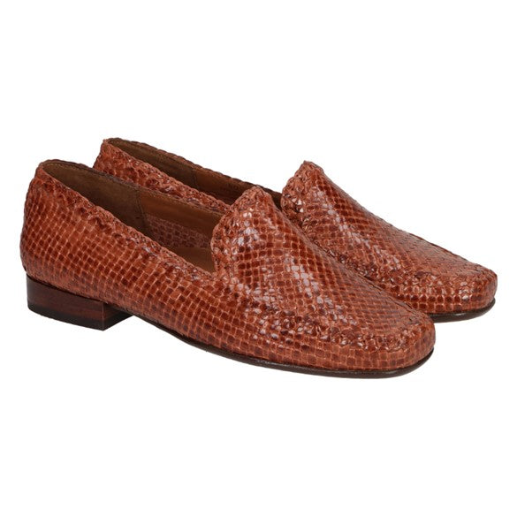 Loafers, kvinder, cognac