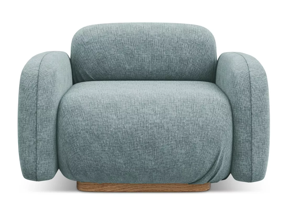 Fauteuil en tissu chenille - jeans - AILANI