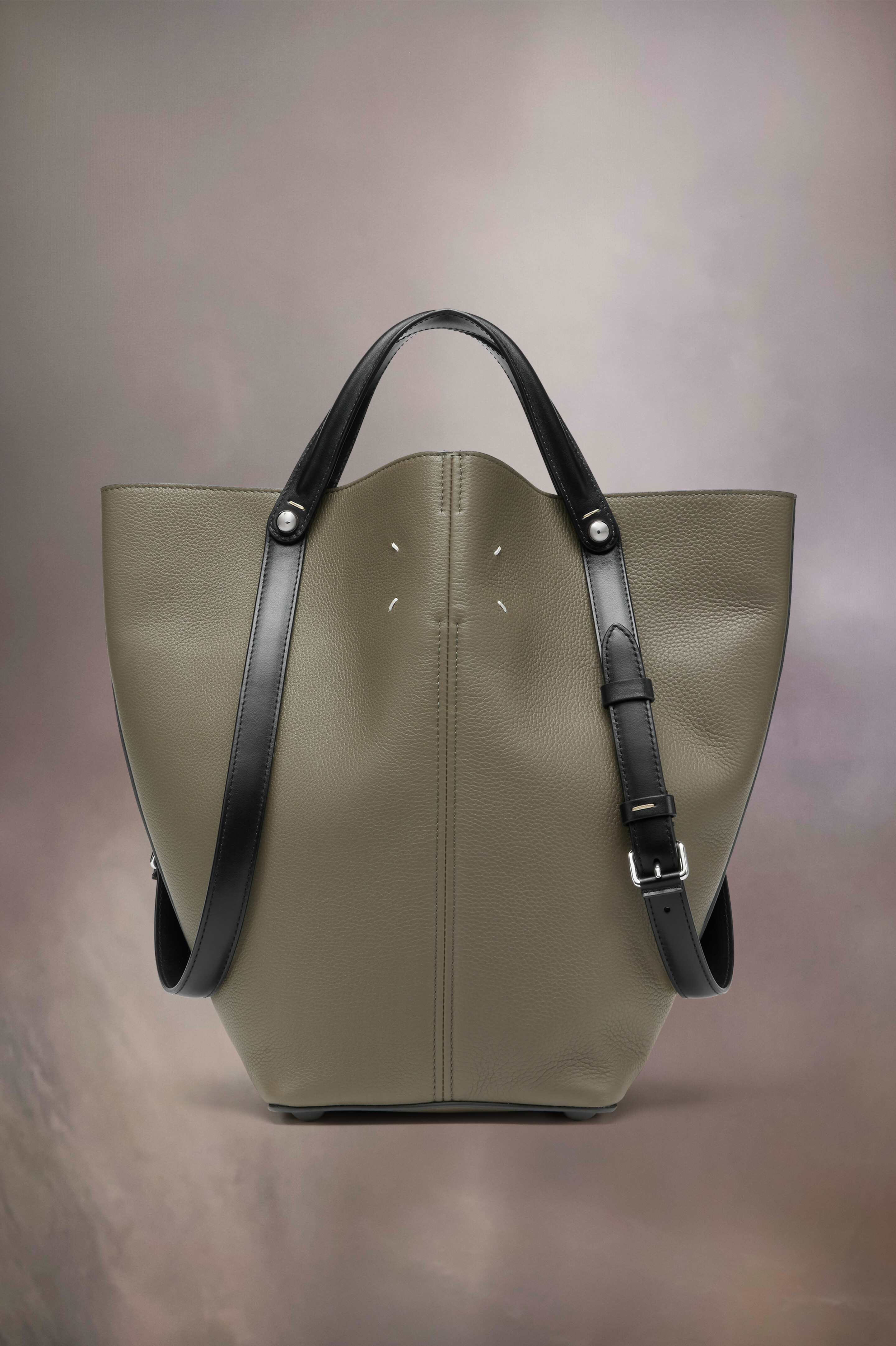 Sac Dress-age medium marron en cuir Graphite et noir