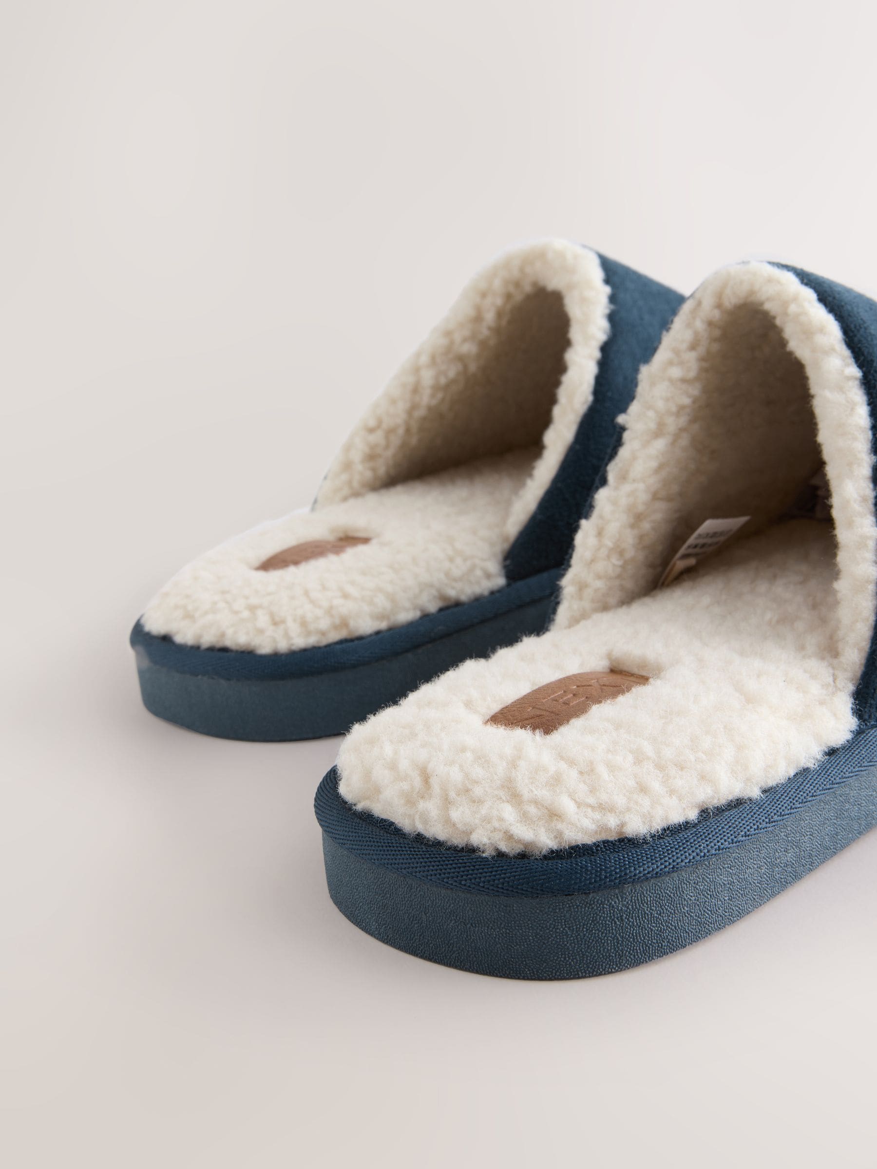 Marineblauw - Microsuede Mule Slippers