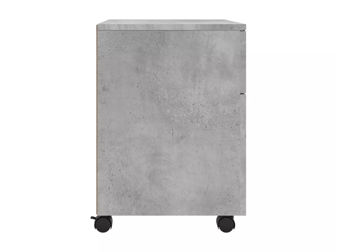 Classeur mobile avec roues Gris béton 45x38x54 cm