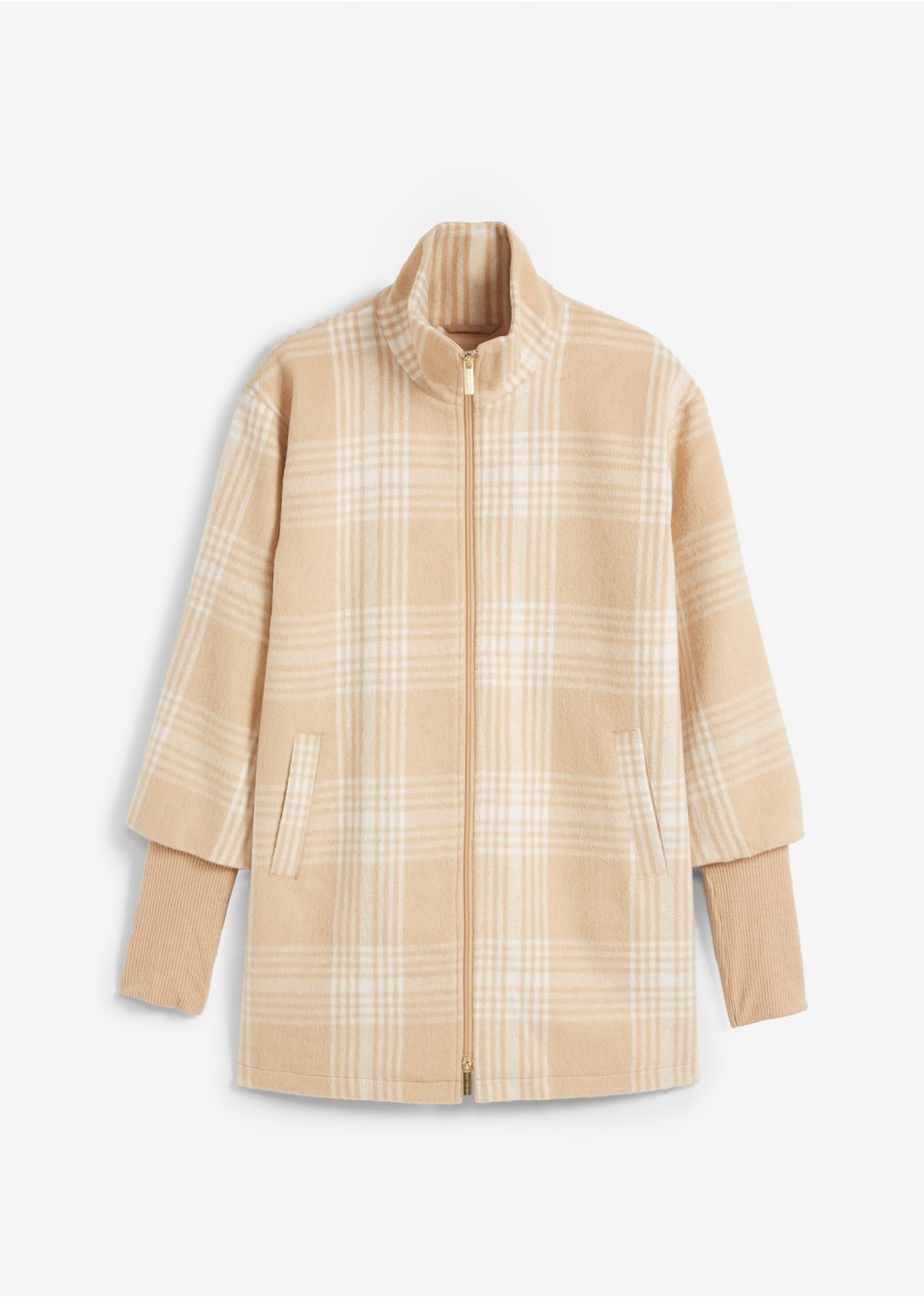 Veste longue à carreaux