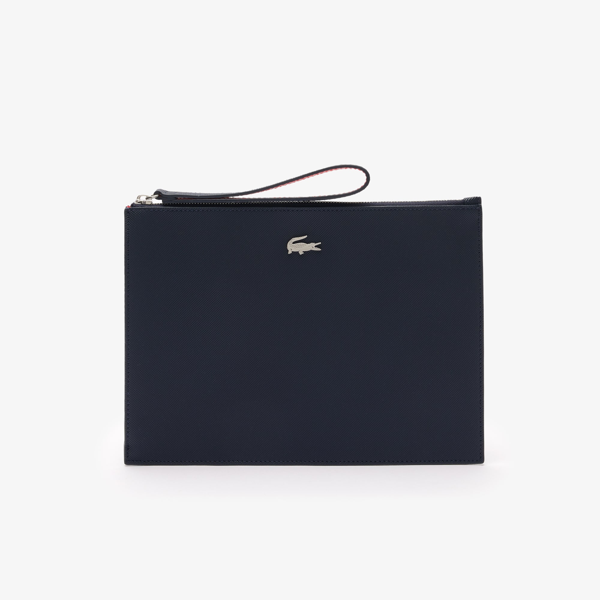 Pochette zippée unisexe Anna en toile enduite piquée Portefeuilles & Petite Maroquinerie - Bleu - Lacoste - Unisex