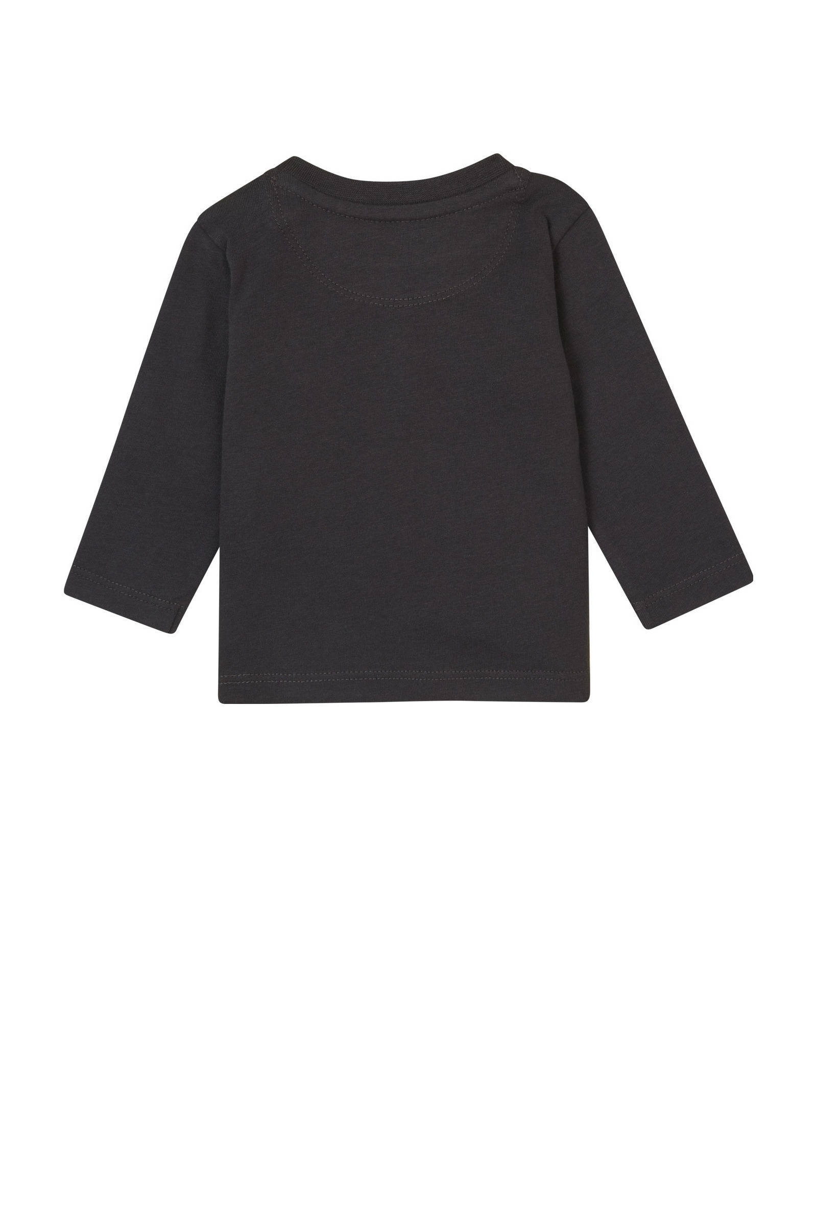 Noppies baby longsleeve met printopdruk antraciet