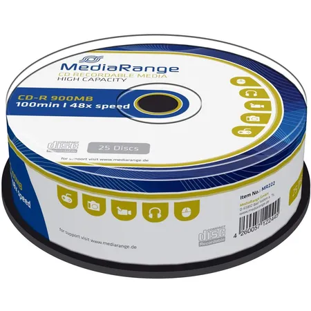 Mediarange 25 MediaRange Rohlinge Cake25 CD-R 900MB 100min