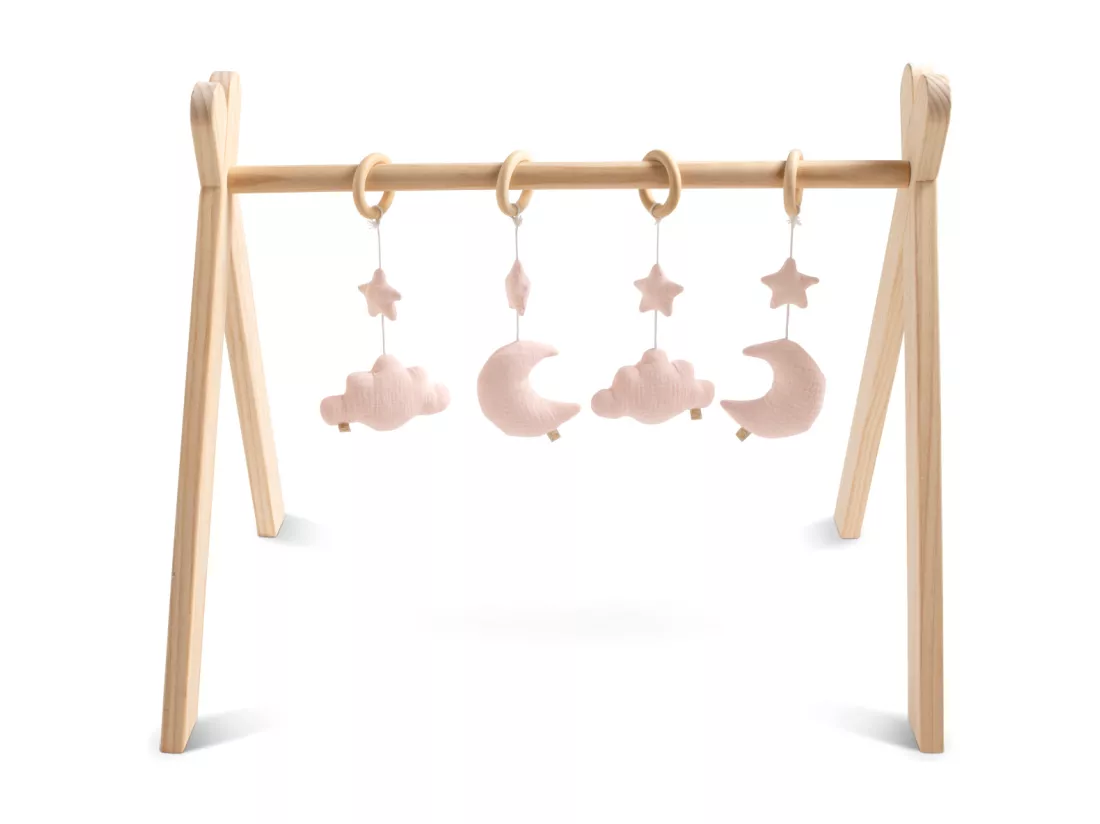 Arche d'éveil bois avec 4 jouets