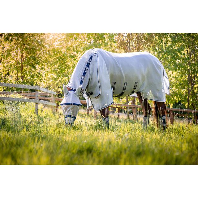 Vliegendeken Horseware Rambo Protector Met Hals Zilver-blauw