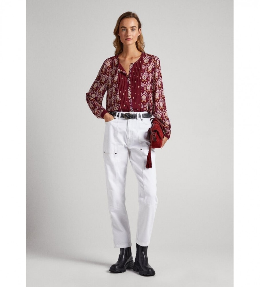 Camisa Pepe Jeans Bordô Gazzi