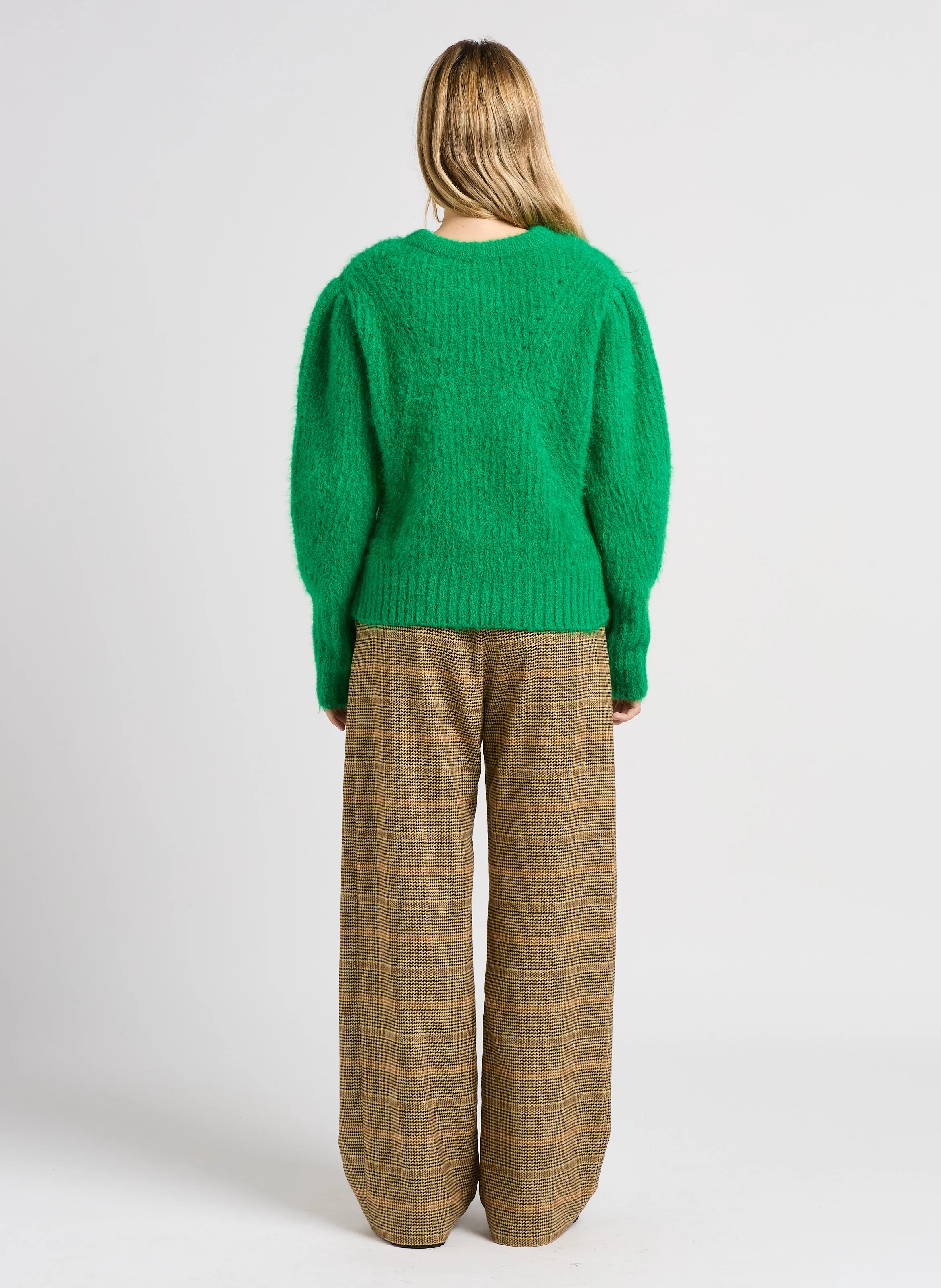 JOHN - Pantalon large imprimé | Marron
