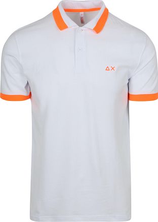 Sun68 Poloshirt Big Stripe Fluo Wit A35121-01 kopen