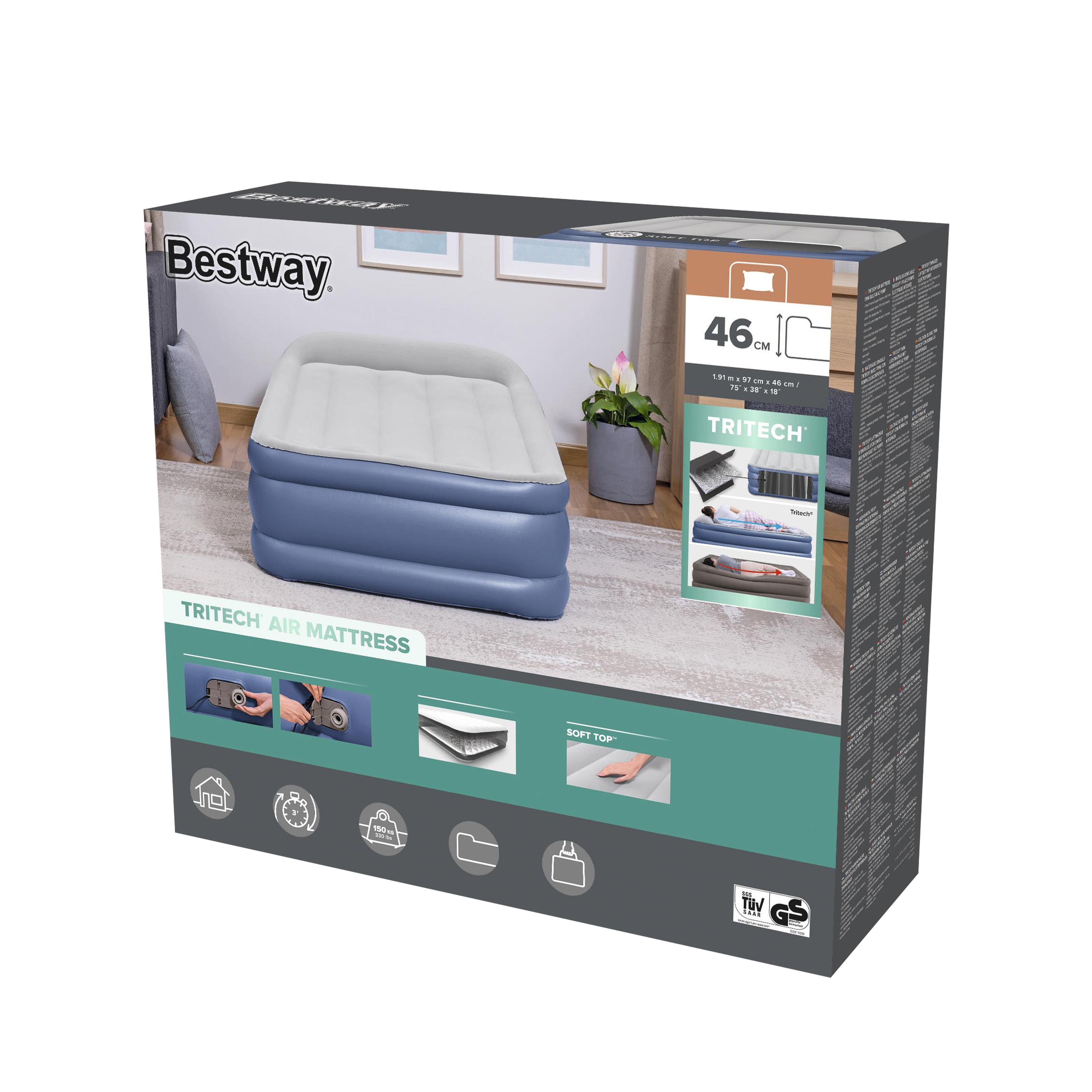 Luftbett Tritech Prime selbstaufblasend 191 x 97 x 46 cm