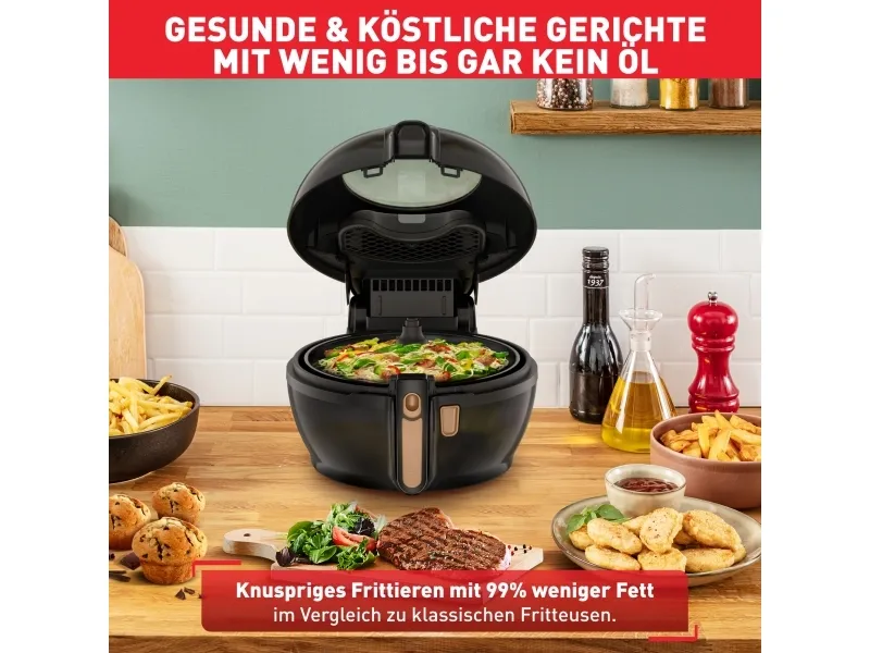 Tefal ActiFry & Grill Genius Hot Air Fryer sort