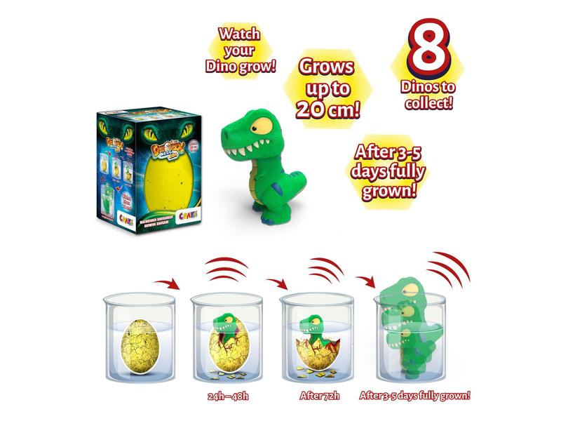 Craze Figur Megga Egg Dinorex Überraschungsei mit einem wachsenden Dino